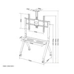 AZTECH FD580 TV Trolley Stand for 55''–100'' TVs Sketch