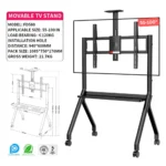AZTECH FD580 TV Trolley Stand for 55''–100'' TVs Compatibilty
