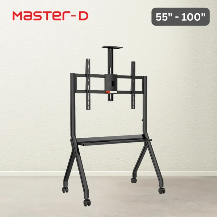 AZTECH FD580 TV Trolley Stand for 55''–100'' TVs Riyadh