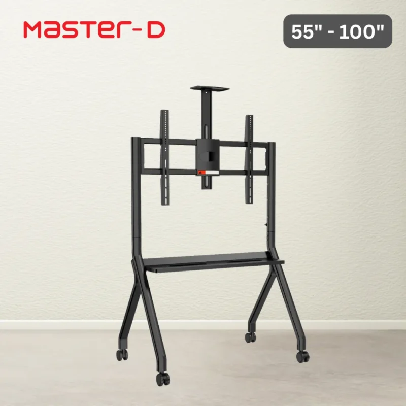 AZTECH FD580 TV Trolley Stand for 55''–100'' TVs Riyadh