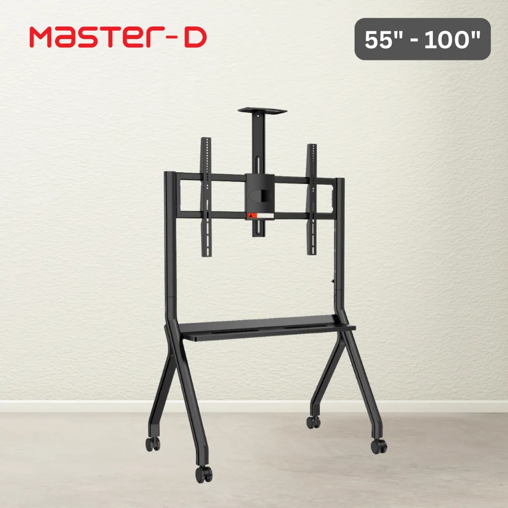 AZTECH FD580 TV Trolley Stand for 55''–100'' TVs Riyadh