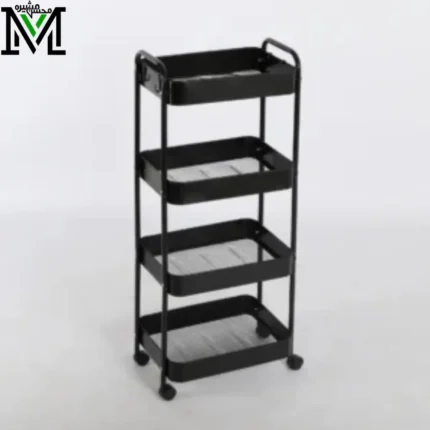 Black Rolling Kitchen Trolley/Cart