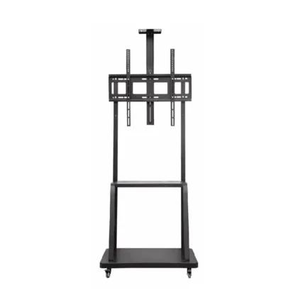 Heavy-Duty Steel TV Trolley Stand with Shelf (SH 75B FS) – Fits 32” to 75” TVs