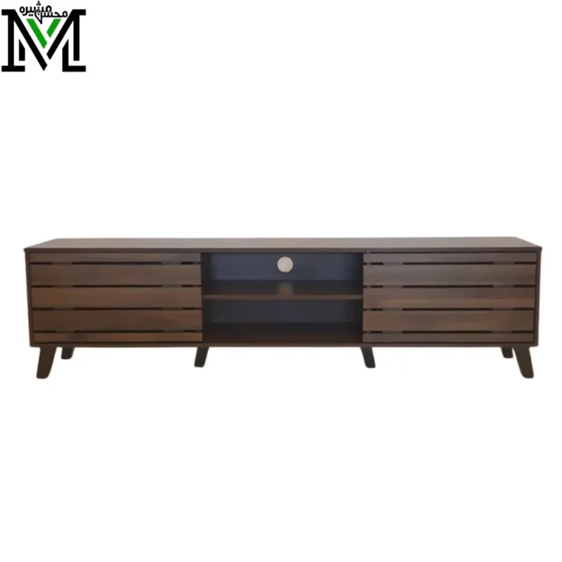 Oslo TV Console LF139 – 180 cm Wooden Slatted TV Unit by Masheera Interiors