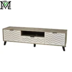Masheera ZigMax Chevron Pattern TV Console – 160 cm with Storage