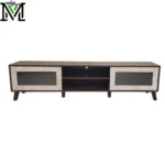 Masheera VistaMax TV Console – 180 cm Glass-Front Storage Unit