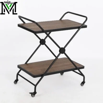 Serving Trolley with Wheels Brown