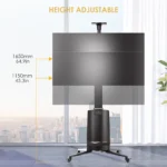 NB-TW85B electric mobile TV cart used in conference room setup in Riyadh (حامل شاشة للمناسبات)