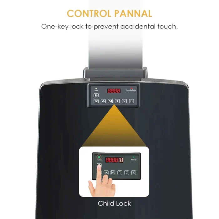 Control panel and motor system detail on NB-TW85B mobile stand in Riyadh