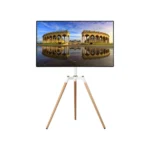 BEETEC TF-FS109W modern tripod TV stand setup example in Riyadh