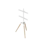 Wooden easel TV stand with adjustable height in Riyadh (ستاند تلفزيون ثلاثي)