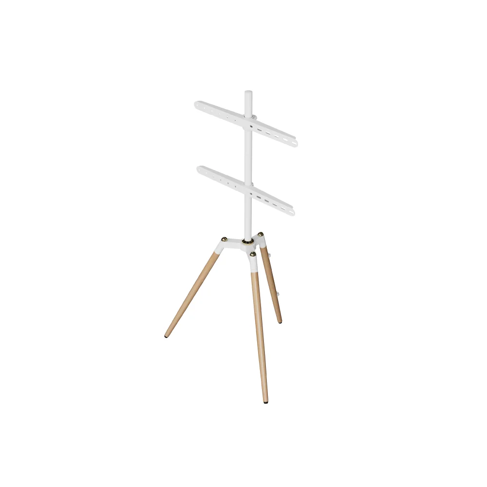 Wooden easel TV stand with adjustable height in Riyadh (ستاند تلفزيون ثلاثي)