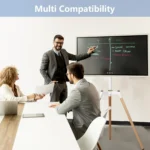 TF-FS109W easel-style TV stand with wood-finish legs in Riyadh