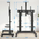 AV shelf detail on Rfiver MT5005 cart for routers and PCs