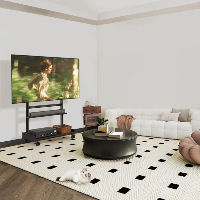 Rfiver MT7001 mobile TV stand for 40–86 inch screens in Riyadh