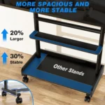 Rfiver MT7001 mobile display cart front view for large screens