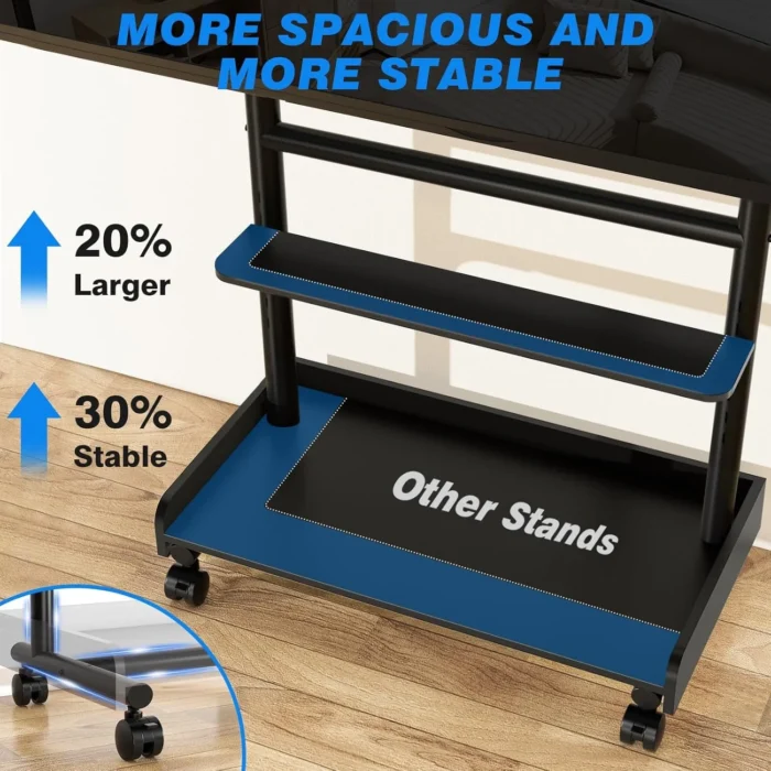 Rfiver MT7001 mobile display cart front view for large screens