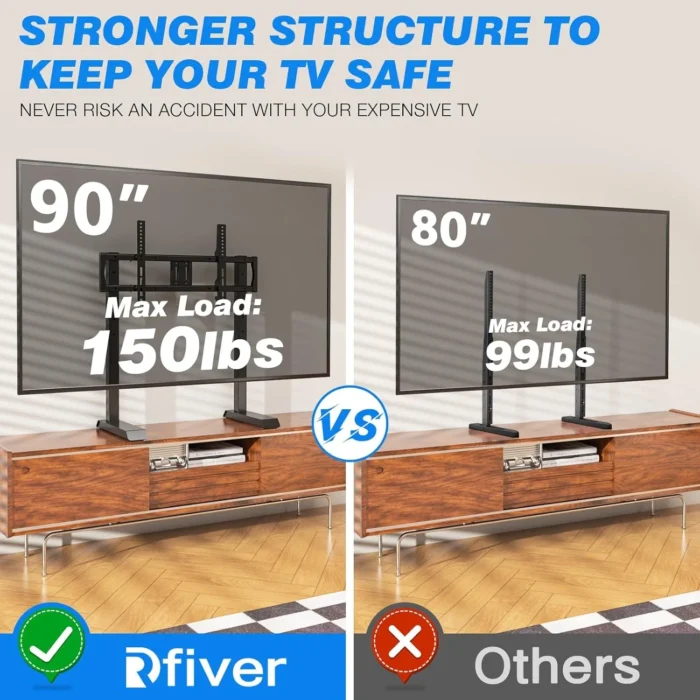 Cable management system of the UT7001W TV base stand in Riyadh