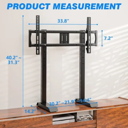 Side view of Rfiver UT7001W TV riser stand with adjustable height in Riyadh