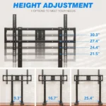 Heavy-duty alloy steel TV tabletop stand Rfiver UT7001W in Riyadh