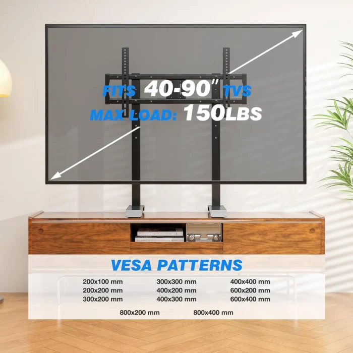 Height-adjustable UT7001W TV base stand in Riyadh (ستاند تلفزيون طاولة)