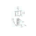 Adjustable mobile TV cart TF-FS3275B for home and office use