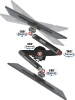 Desk clamp and grommet installation monitor mount for 17–27 inch monitors in Riyadh