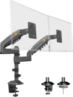 NB North Bayou 17–27 inch adjustable monitor arm desk mount on office desk in Riyadh