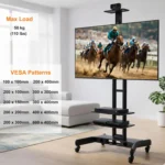 Beetec TF-1500S rolling television cart for presentations and events