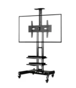 Beetec TF-1500S mobile TV stand for 40–70 inch televisions with shelves