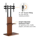 TV stand with stable base for everyday viewing setups