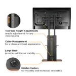 Clean design TV stand for professional and home environments