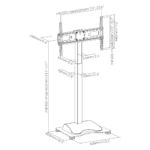 Functional TV stand for flexible display solutions