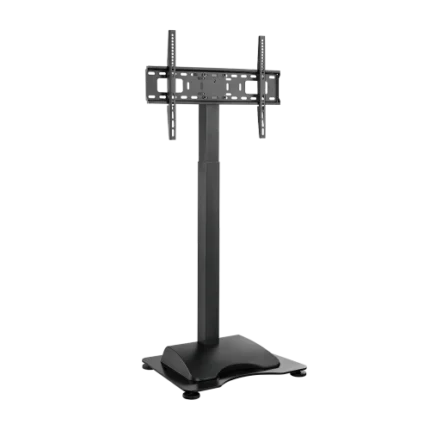 Motorized TV floor stand with electric height adjustment for 37 to 75 inch screens in Riyadh Saudi Arabia