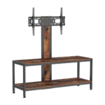 Industrial style TV floor stand with mount for 32 to 55 inch screens compact design in Riyadh Saudi Arabia