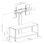 Floor standing TV unit ideal for flexible placement