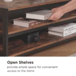TV stand with universal mounting support for various screens