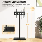 TV stand with stable base for everyday viewing setups