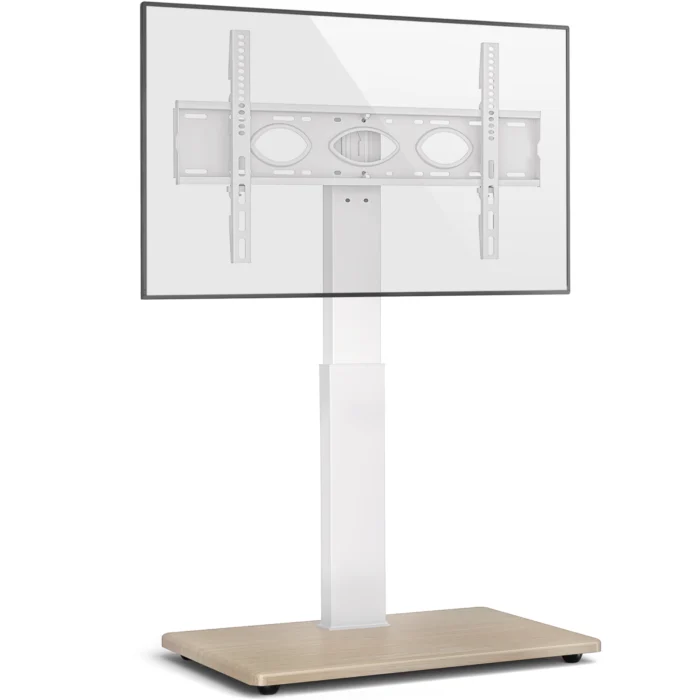 modern-tv-floor-stand-43-85-inch-heavy-base-riyadh Modern steel TV floor stand with heavy base for 43 to 85 inch screens in Saudi Arabia