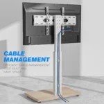 Floor standing TV mount with clean and minimal design