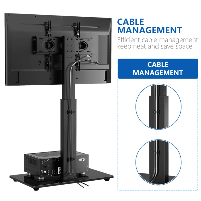 Tv Stand in Riyadh Olaya Steel TV floor stand with shelf and mobile friendly design for office use in KSA