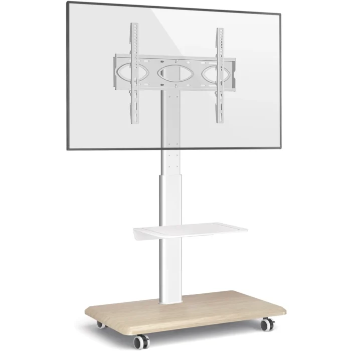 modern white tv floor stand for 65 inch tv