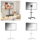 freestanding tv stand with cable management