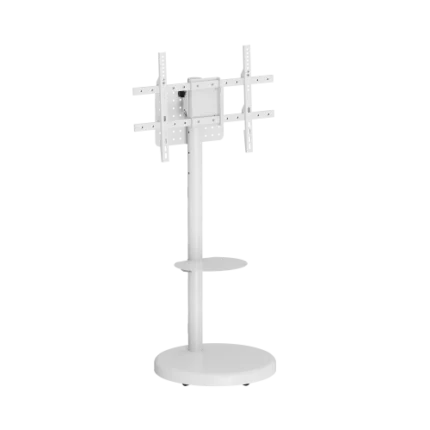Heavy duty mobile TV floor stand with wheels for 32 to 75 inch screens in Saudi Arabia