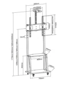 industrial tv stand made with cold rolled steel