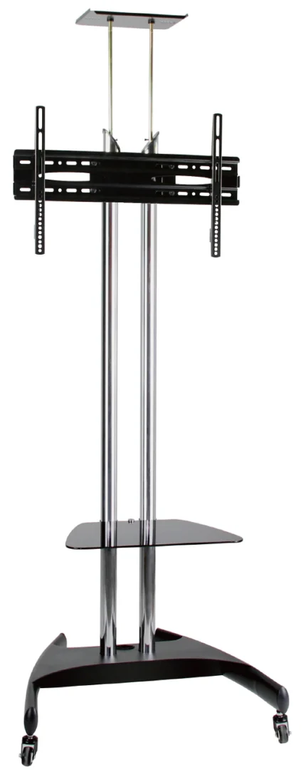 Dual column mobile TV cart with fixed bracket for 40 to 80 inch screens in Saudi Arabia