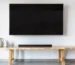 Tv mounted on wall with clean cable management