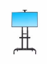 Heavy-duty mobile TV cart stand for 55–90 inch TVs