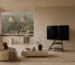 Mobile TV Stand showcasing in a living room