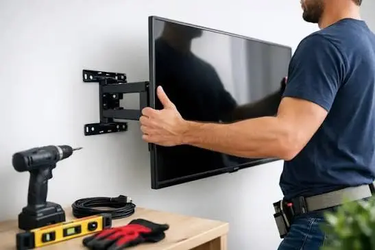 TV wall mount installation